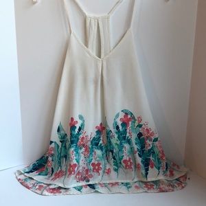 SO Heritage floral print hem halter swing tank size XS